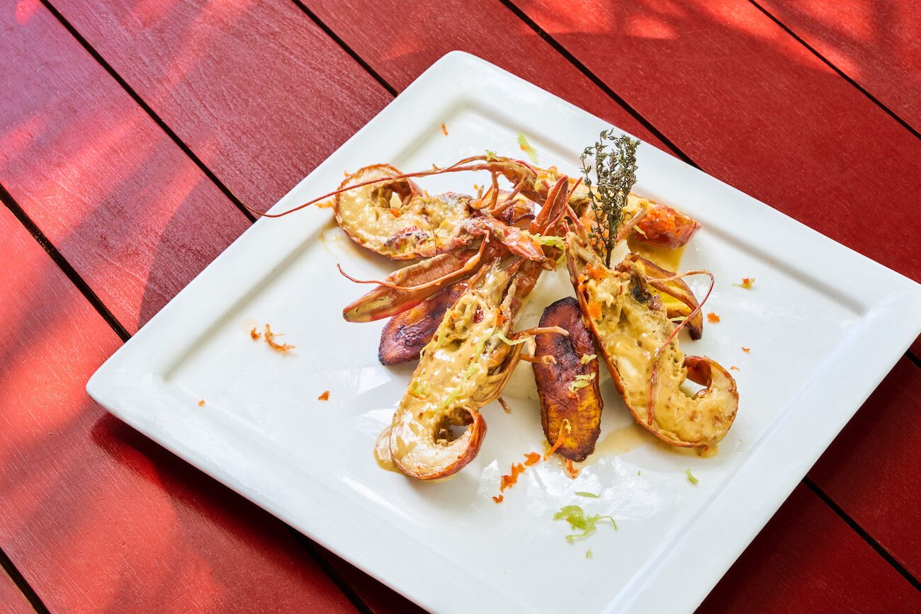 Lobsters cooked in Martinique