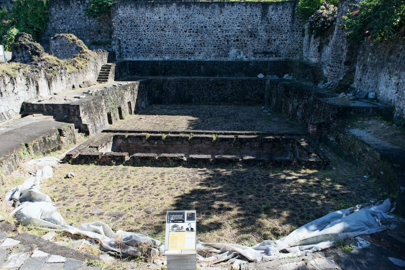 Remains of the eruptions of Mount Pelee