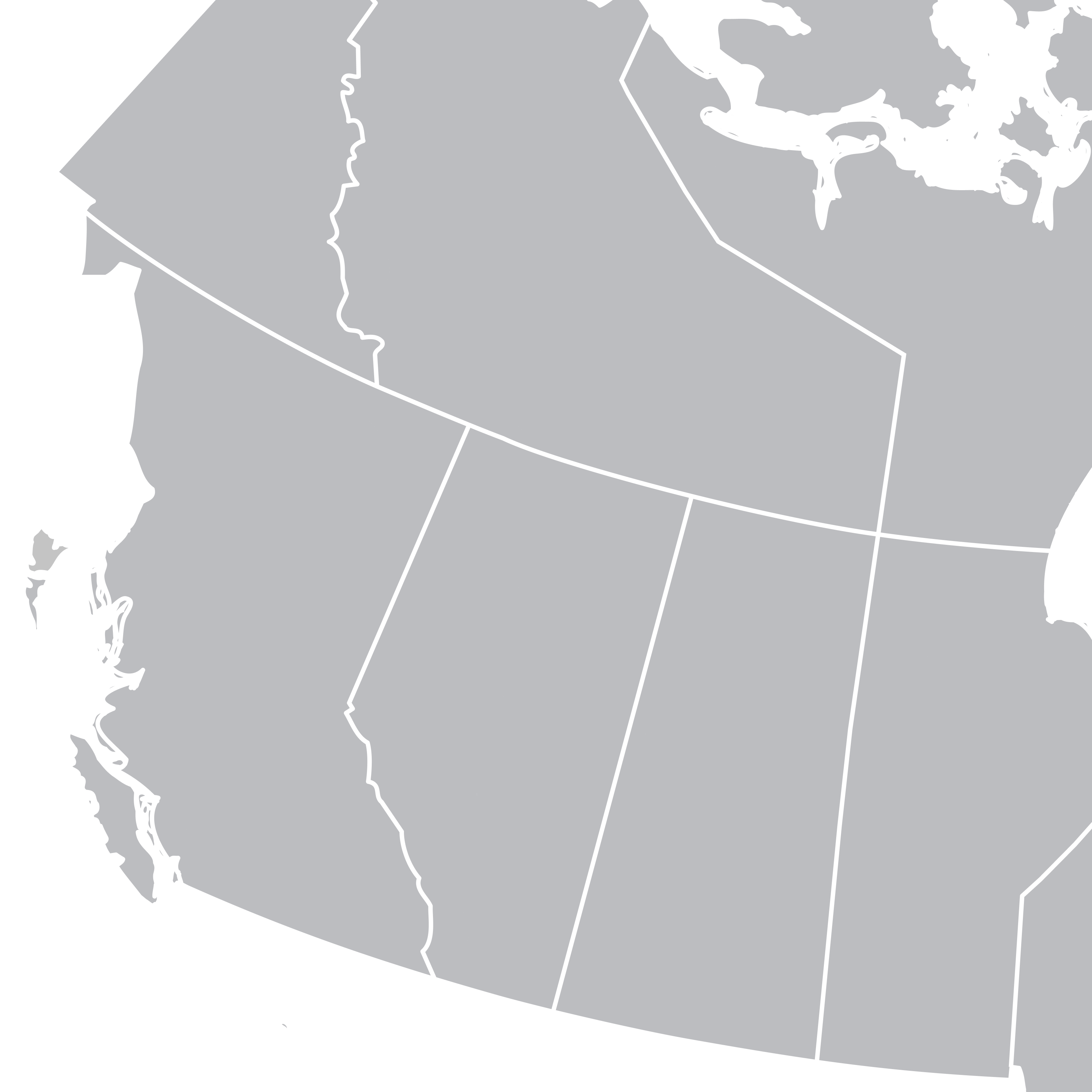 A map of Western Canada.