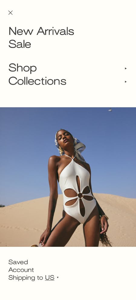 Cult Gaia Mobile Menu