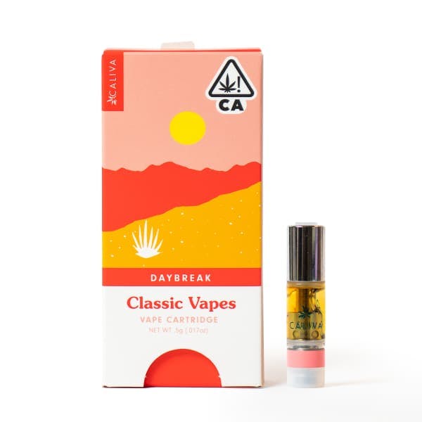 Caliva's Classic Vape cartridge in the Daybreak strain. 