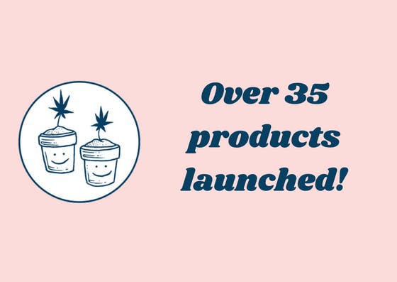 over 35 products launched 