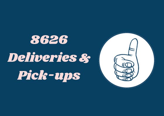 8626 deliveries & pickups 