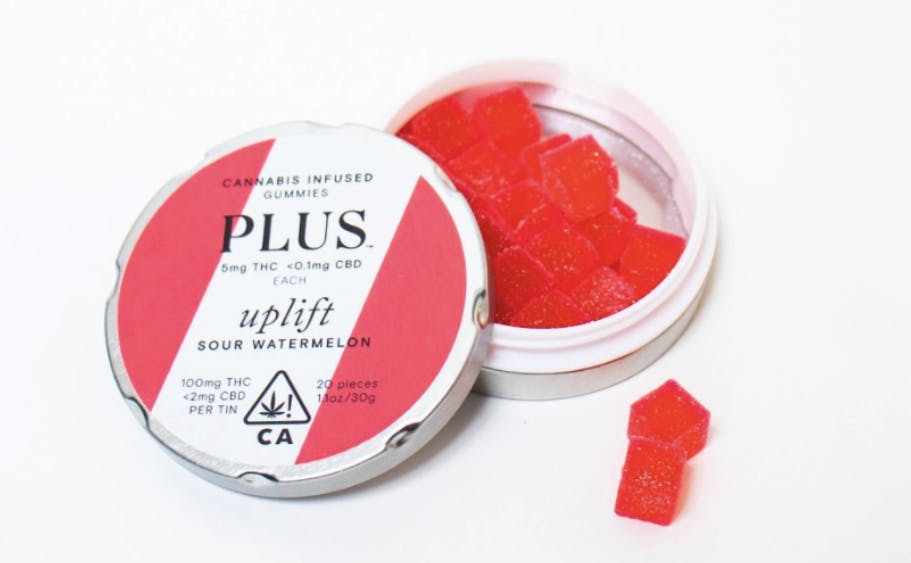 Plus Sour Watermelon flavored Cannabis Infused Gummies
