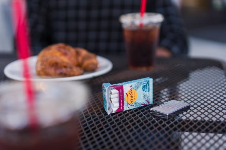 Toasties prerolls at a cafe