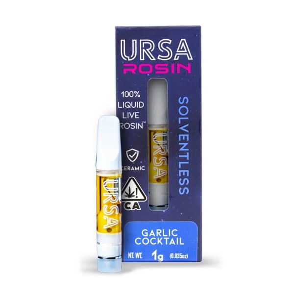 Solventless live rosin from Ursa Extracts, in Garlic Cocktail.