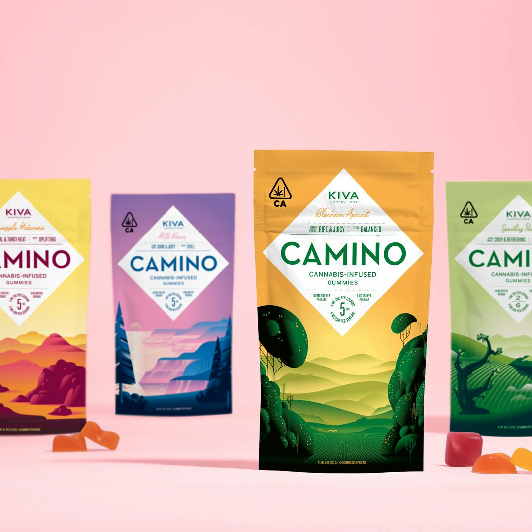 4 flavors of Camino cannabis gummies