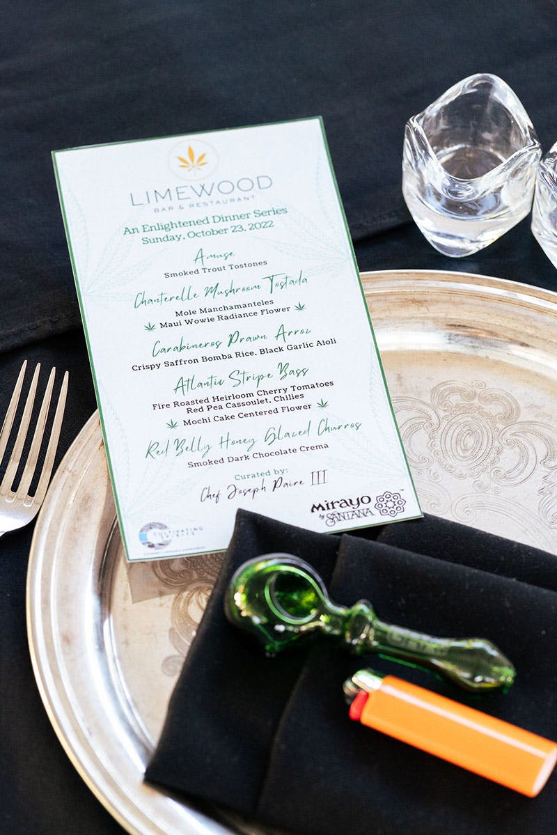 The course list at the Enlightened Dinner was crafted by the Claremont's Executive Chef Joseph Paire to harmoniously accompany the Mirayo flower. 