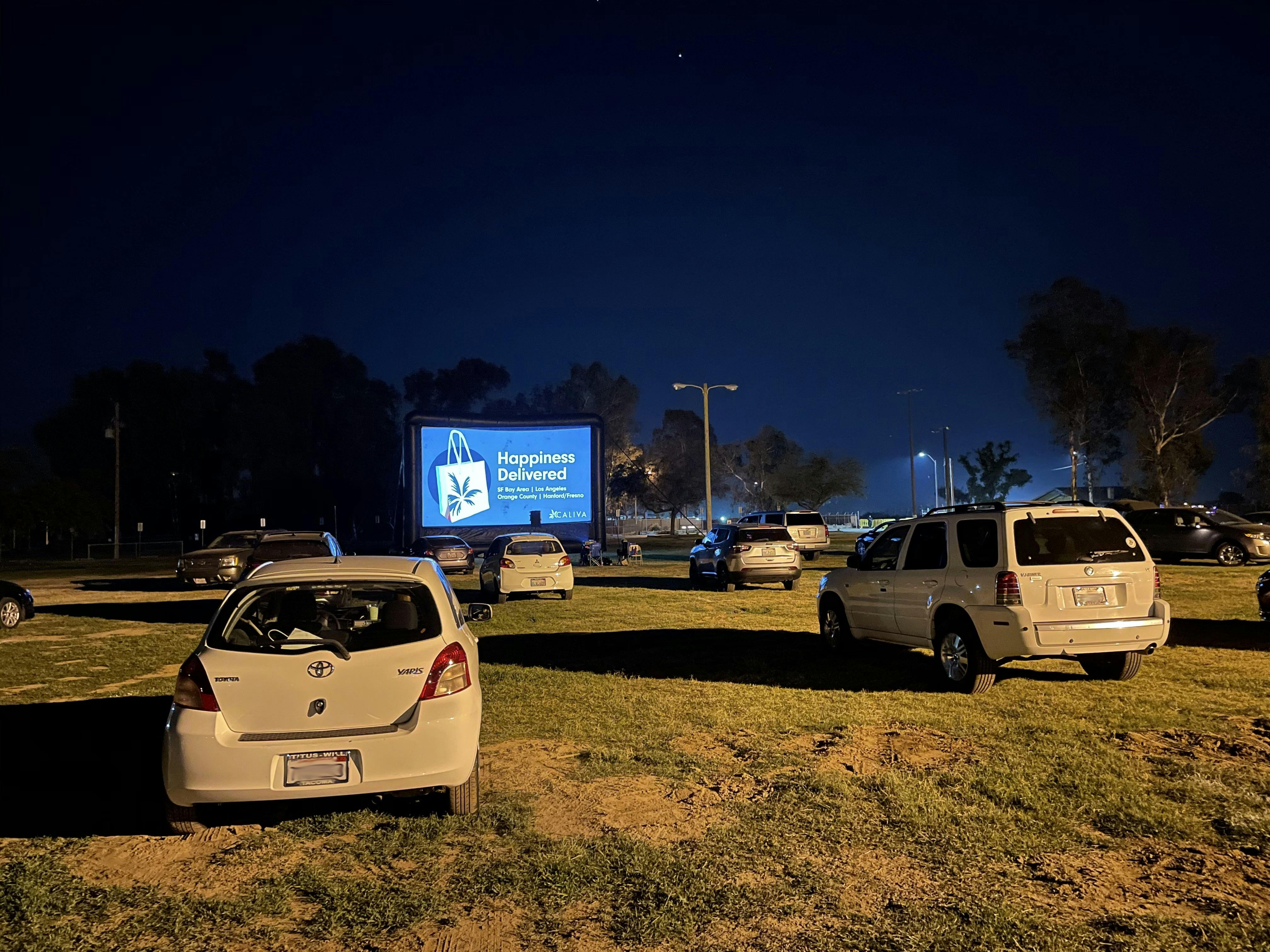 Picture of a drive-in movie in Hanford
