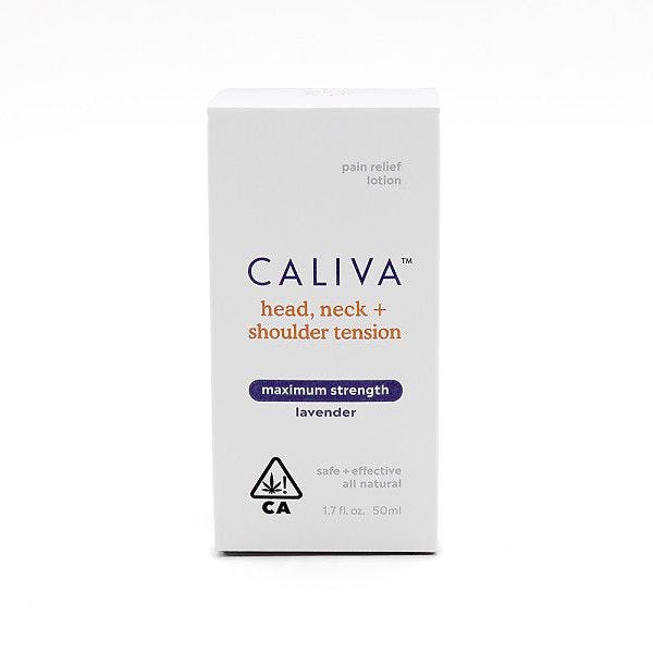 Caliva Head neck and shoulder tension CBD lotion