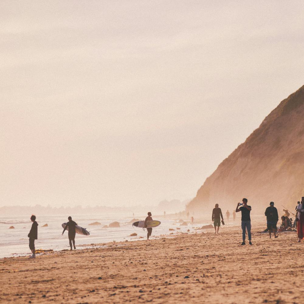 surfers on a beach