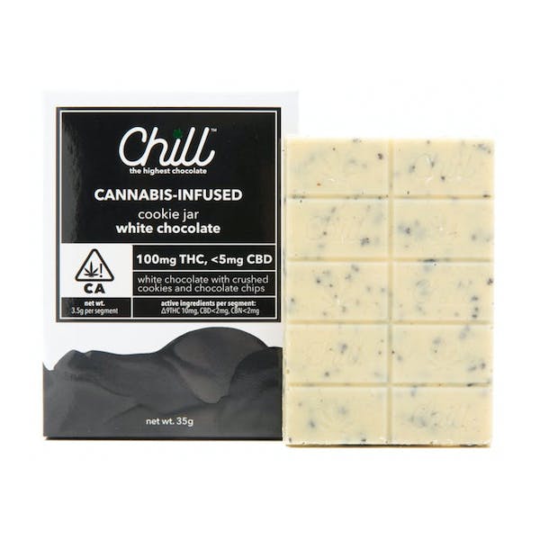 A Cookie Jar flavored cannabis-infused chocolate bar from Chill. 