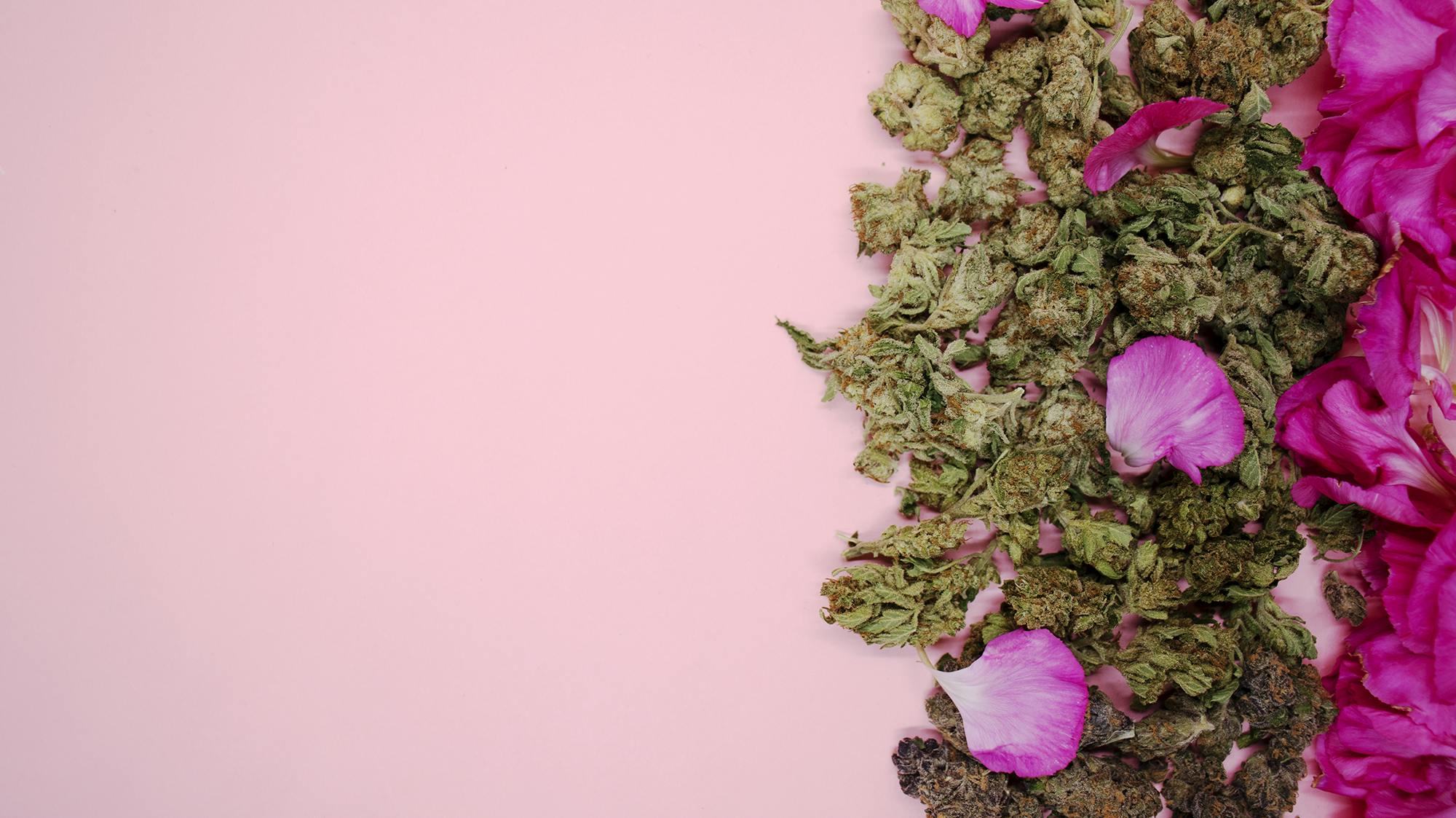 Cannabis with flowers