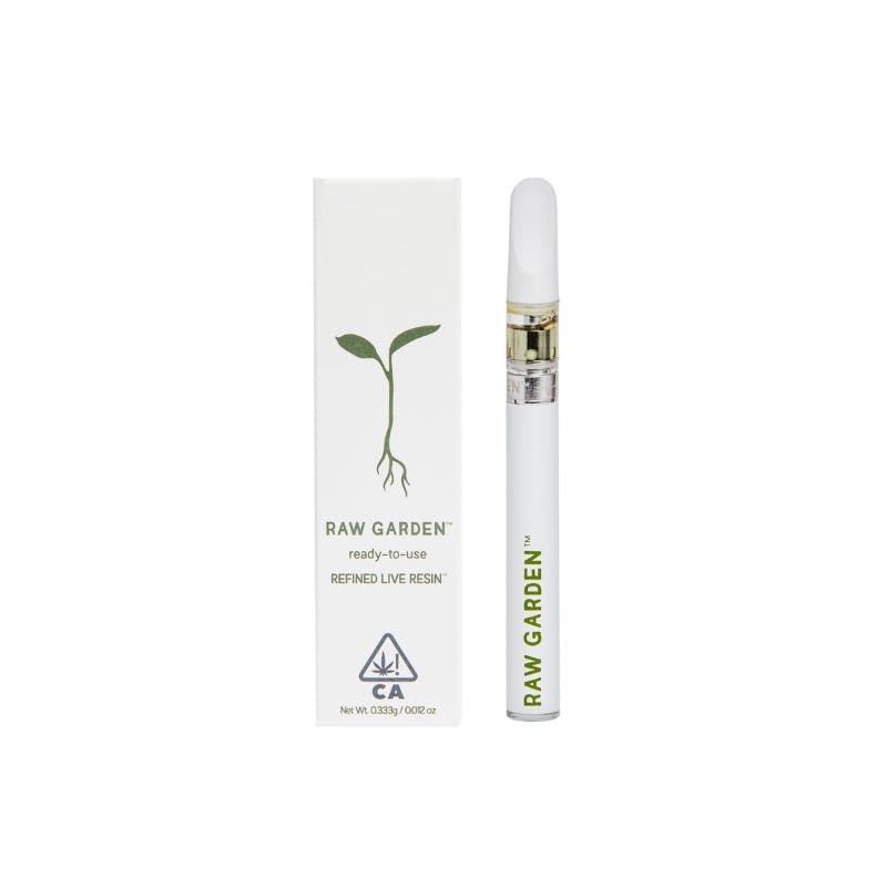Raw Garden's ready-to-use vape pen with refined live rosin. 