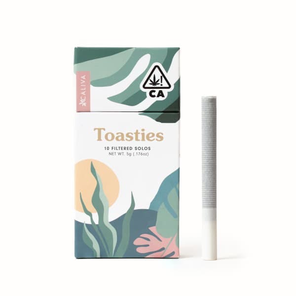 A 10-pack of Caliva's Toasties pre-rolls. 