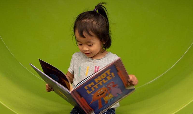 Girl reading book