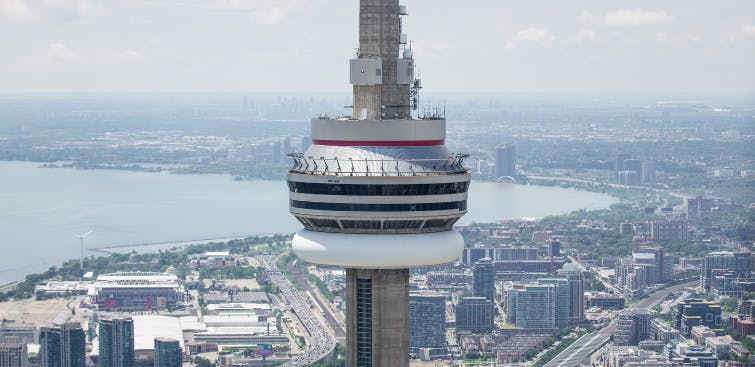 Aerial image of CN Tower