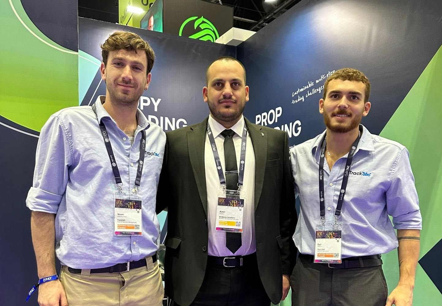 Track360 team at IFX Expo Dubai 2025 promoting affiliate marketing solutions