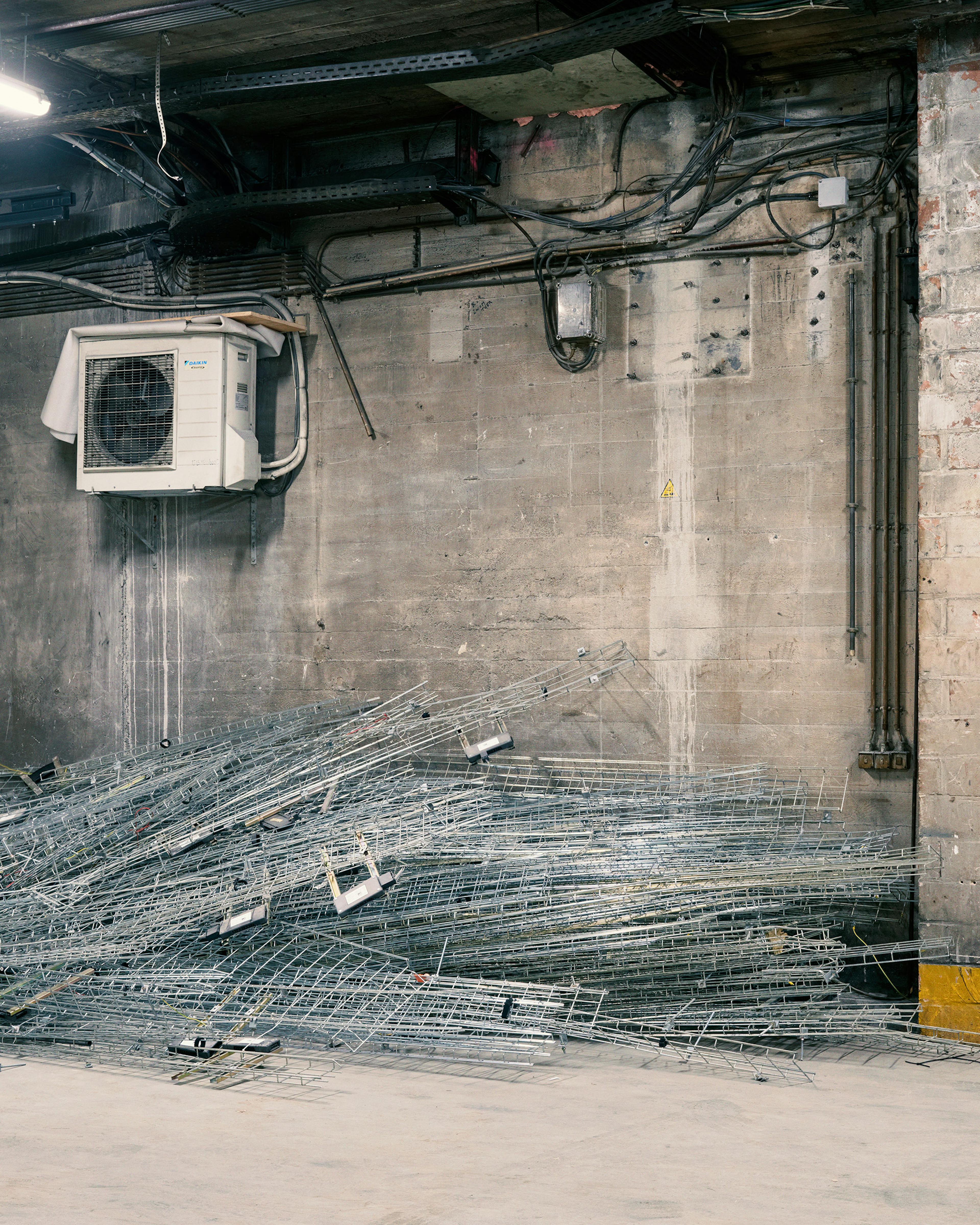 The cable trays were mined in the Monnaie building, Philippe Braquenier