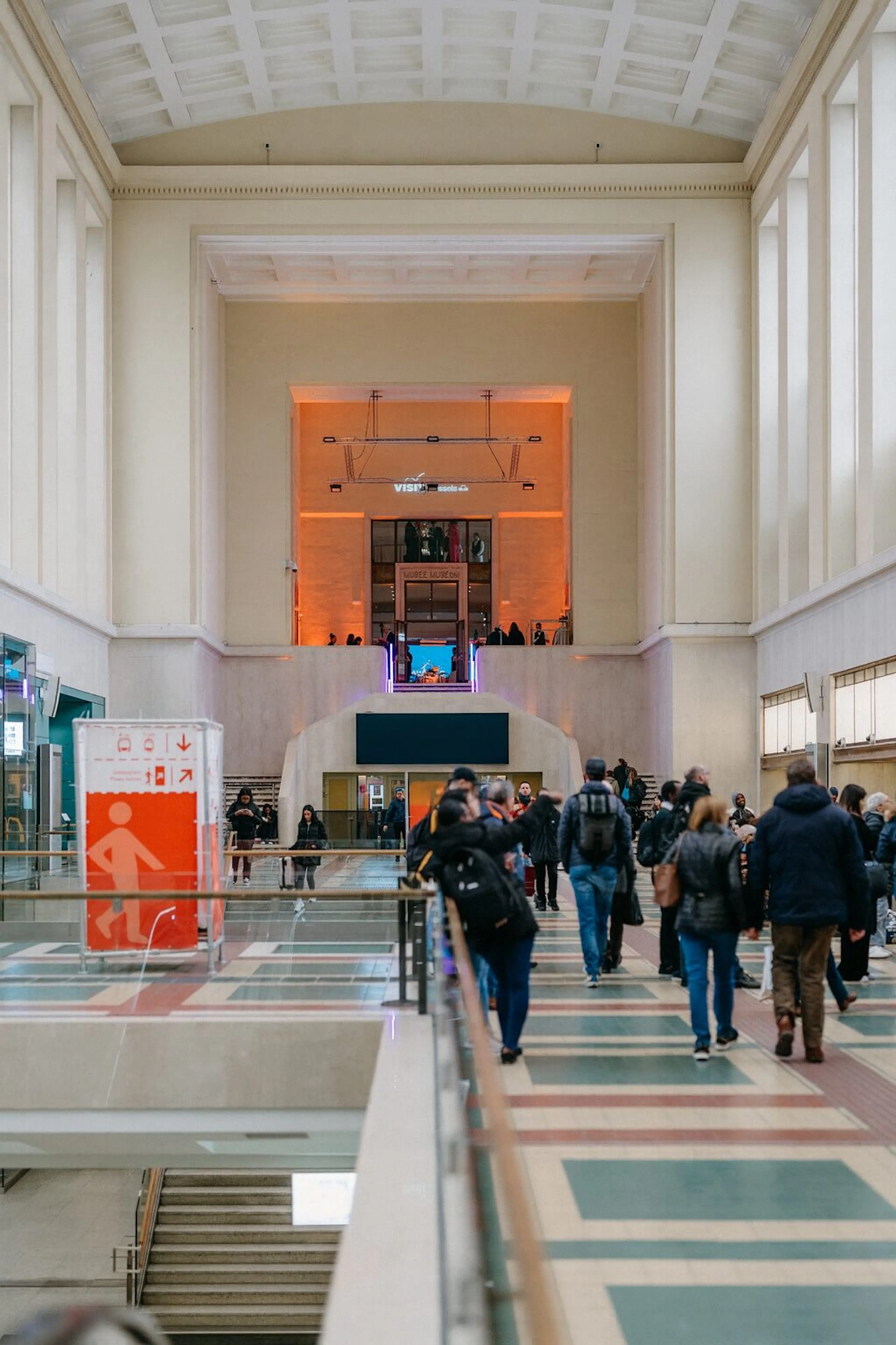Brussels North Station arrivals hall entry to TRACK