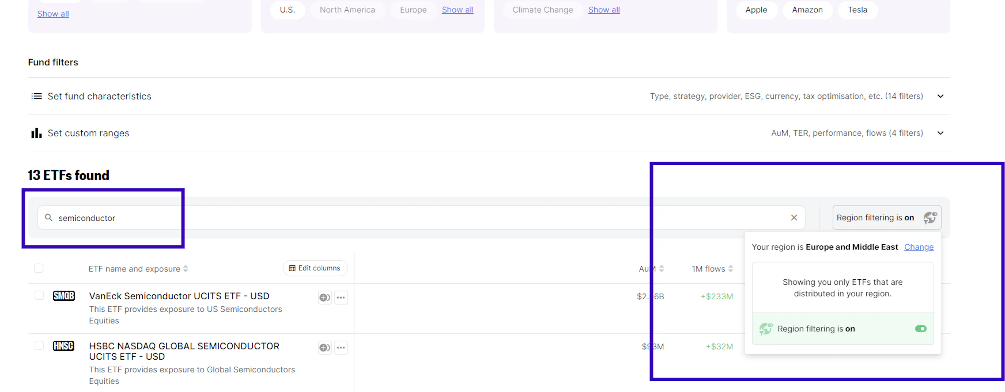 emiconductor ETFs Screener
