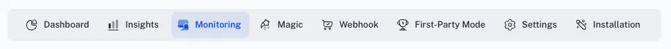 Tracklution product update - Monitoring tab