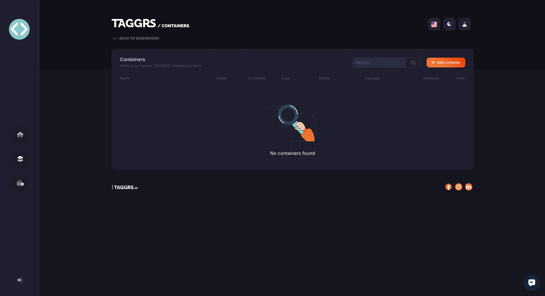 Taggrs setup