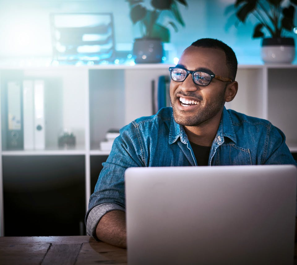 Man learning trading strategies