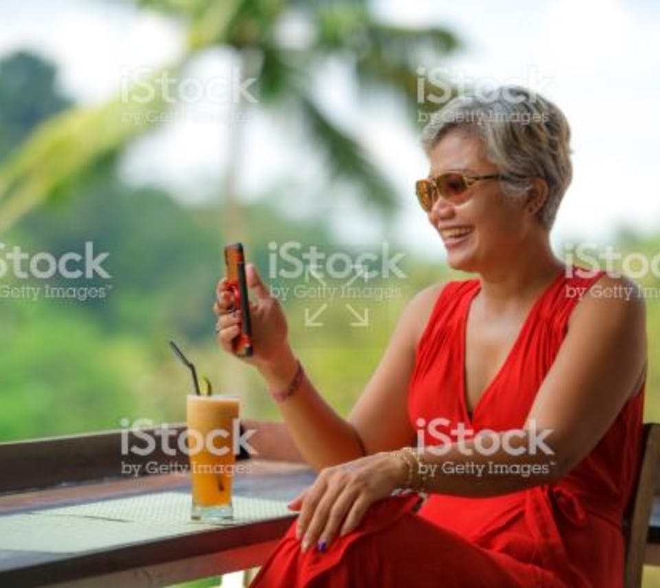 Woman checking the latest trading signals