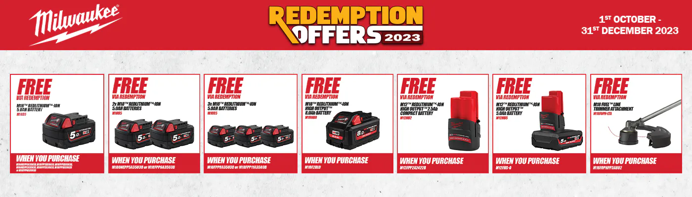 Milwaukee Redemptions, Bonuses &amp; Offers | TradeTools