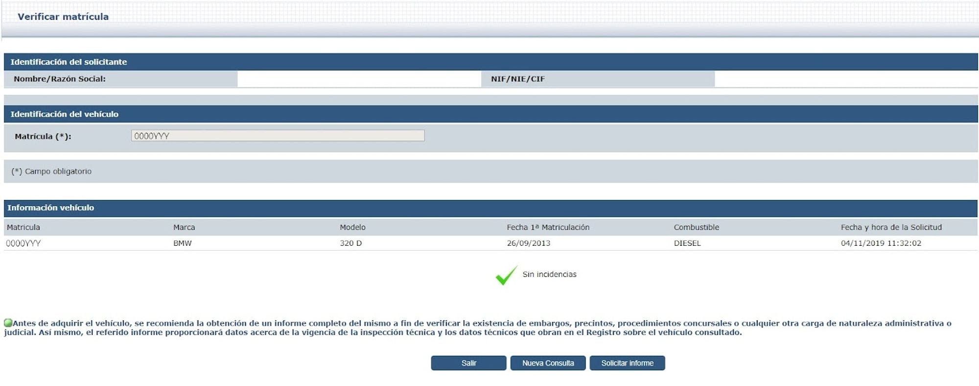 Ejemplo Informe Reducido Sin Incidencias