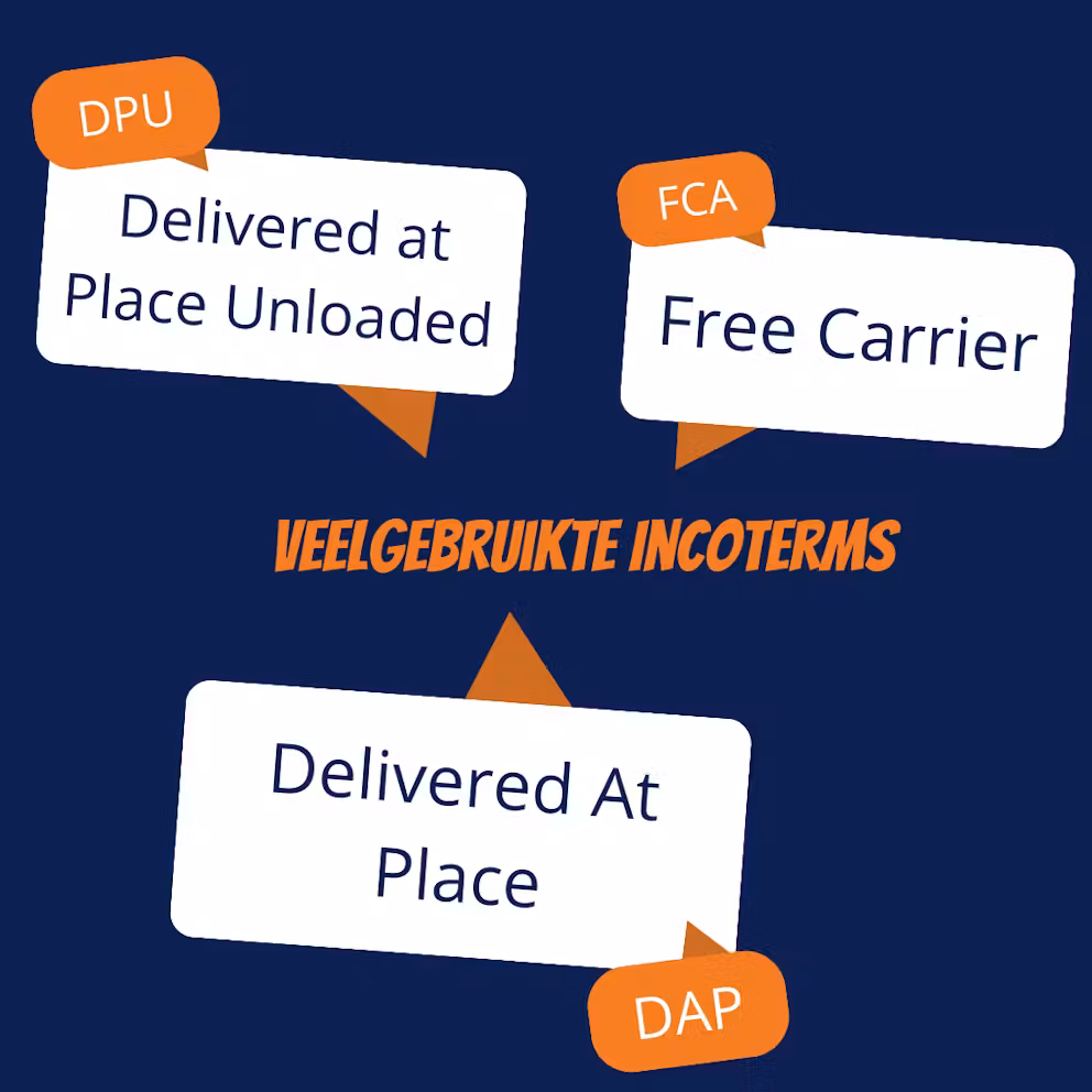 Veel gebruikte Incoterms