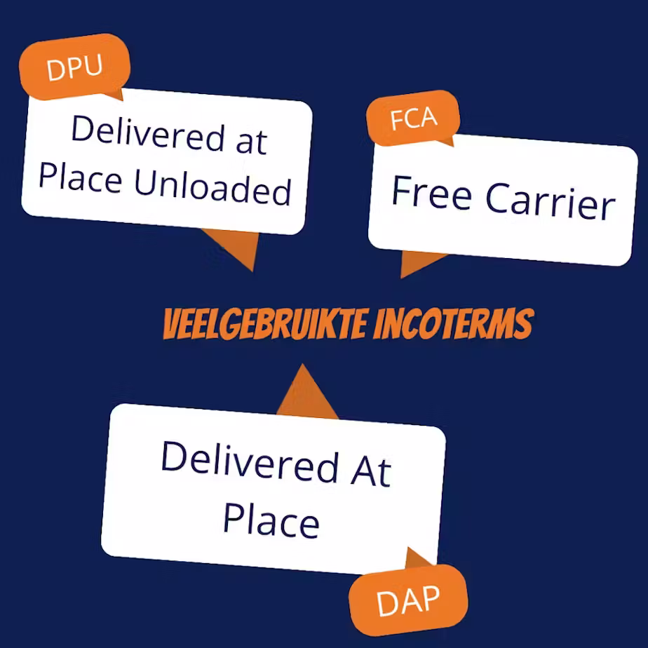 Veel gebruikte Incoterms