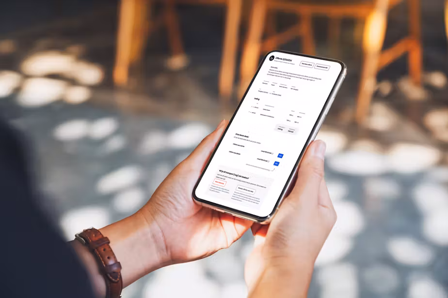 Transport offerte op mobiel