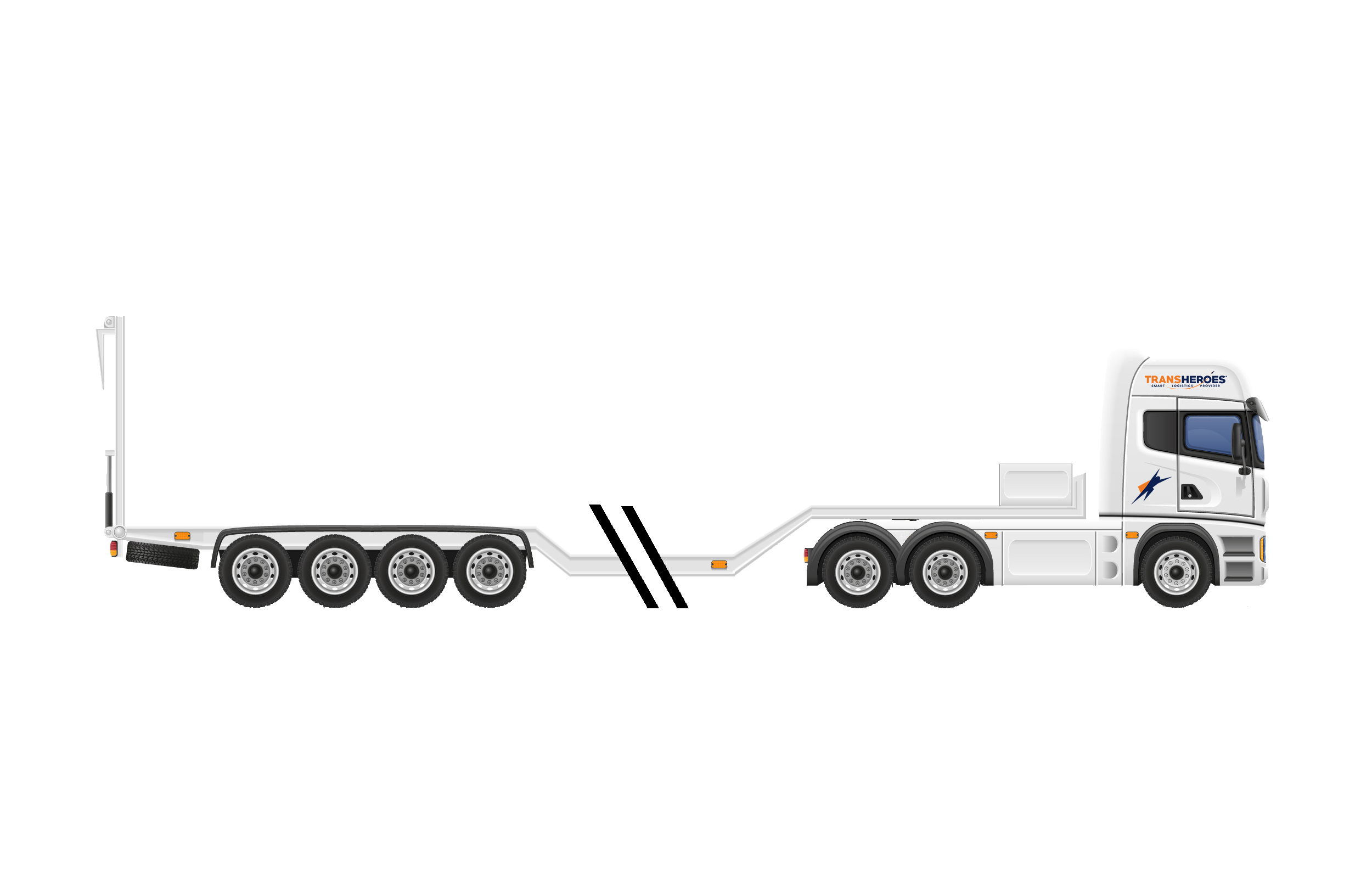 Dieplader uitschuifbaar met oprijmogelijkheid