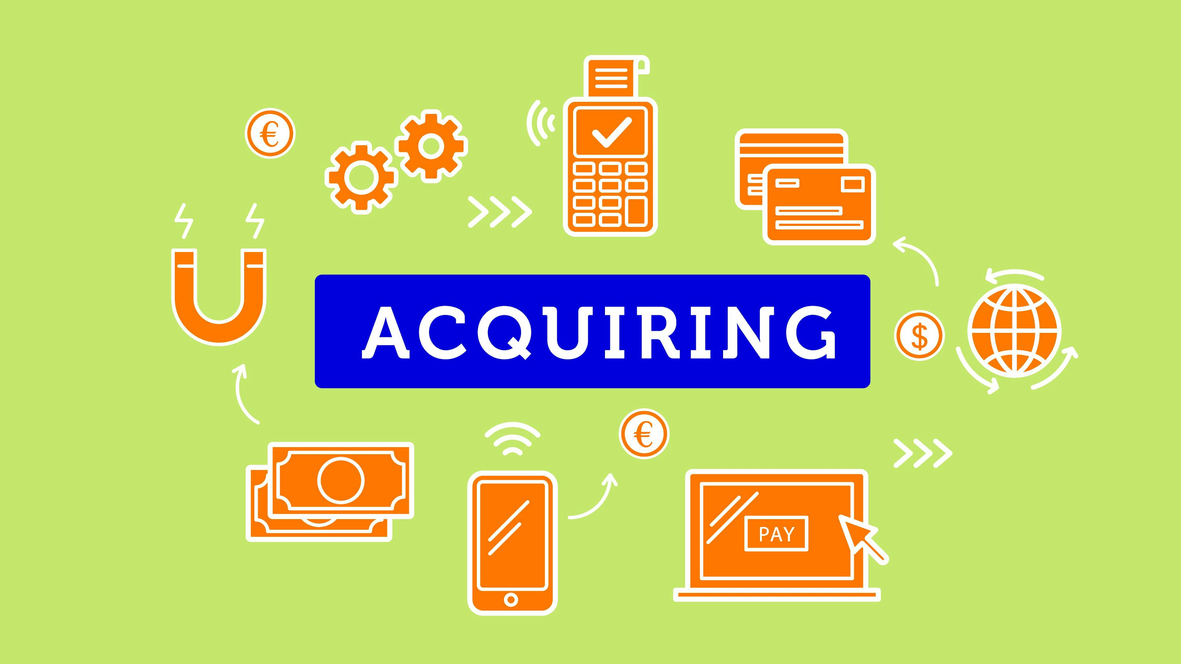 What is an acquiring bank and its role in the payment process