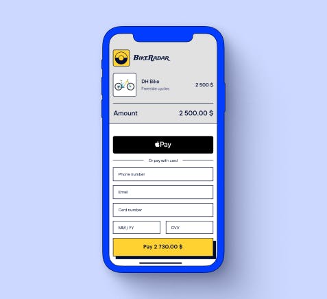 Кастомізована платіжна сторінка Кастомізована платіжна сторінка