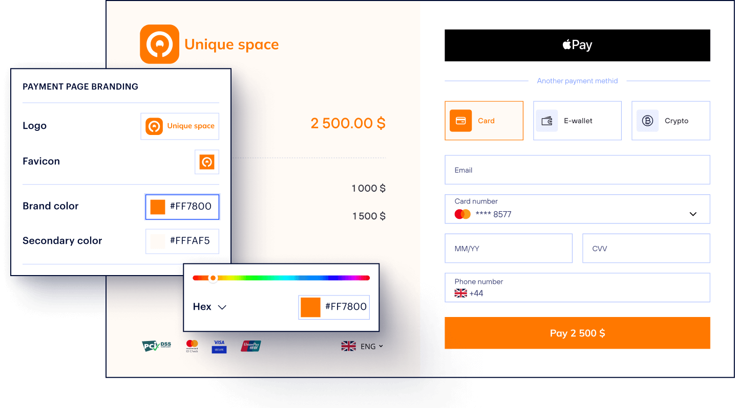 Adjust Tranzzo's ready-made page to fit your brand, or get a fully customized checkout developed from scratch. Adjust Tranzzo's ready-made page to fit your brand, or get a fully customized checkout developed from scratch.