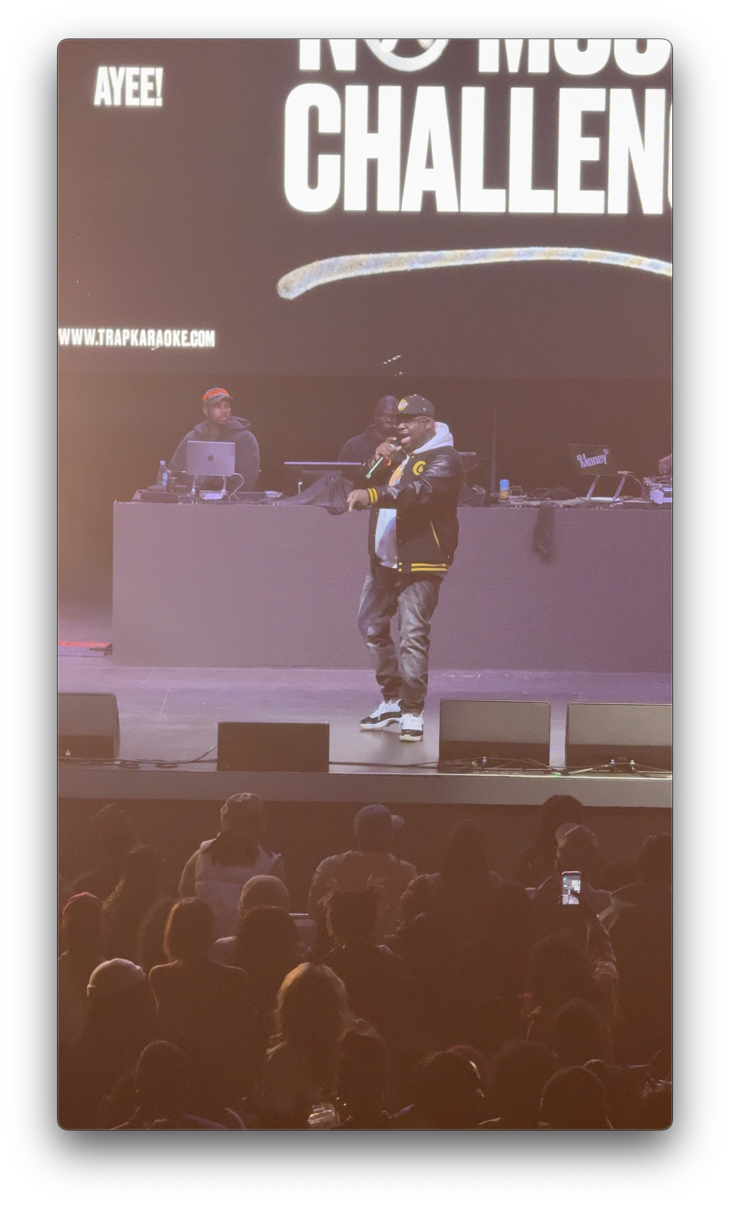 Trap Karaoke® on Instagram: "T-K-O Round means no beat and no excuses.

Locked in. Word-for-word. Not a single breath wasted. 

He ran Bad & Boujee acapella for 5 minutes and dared us to stop him.

We didn’t.

Litty Award secured. 🏆😭 

LET HIM COOK. 😤"