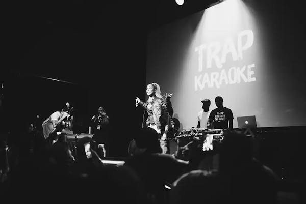 Amanda Seales guest starring at Trap Karaoke