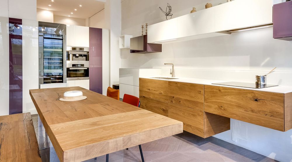 cuisine Lago design, blanc et bois