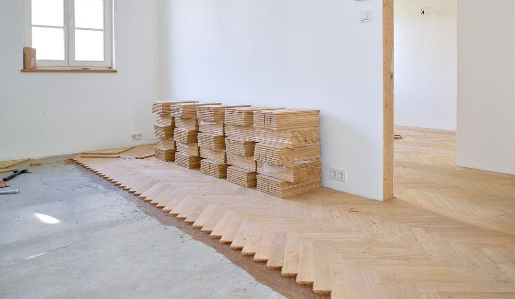 Pose de parquet collé