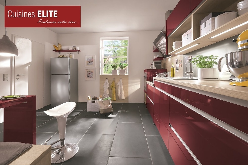 cuisine élite bordeaux brillant