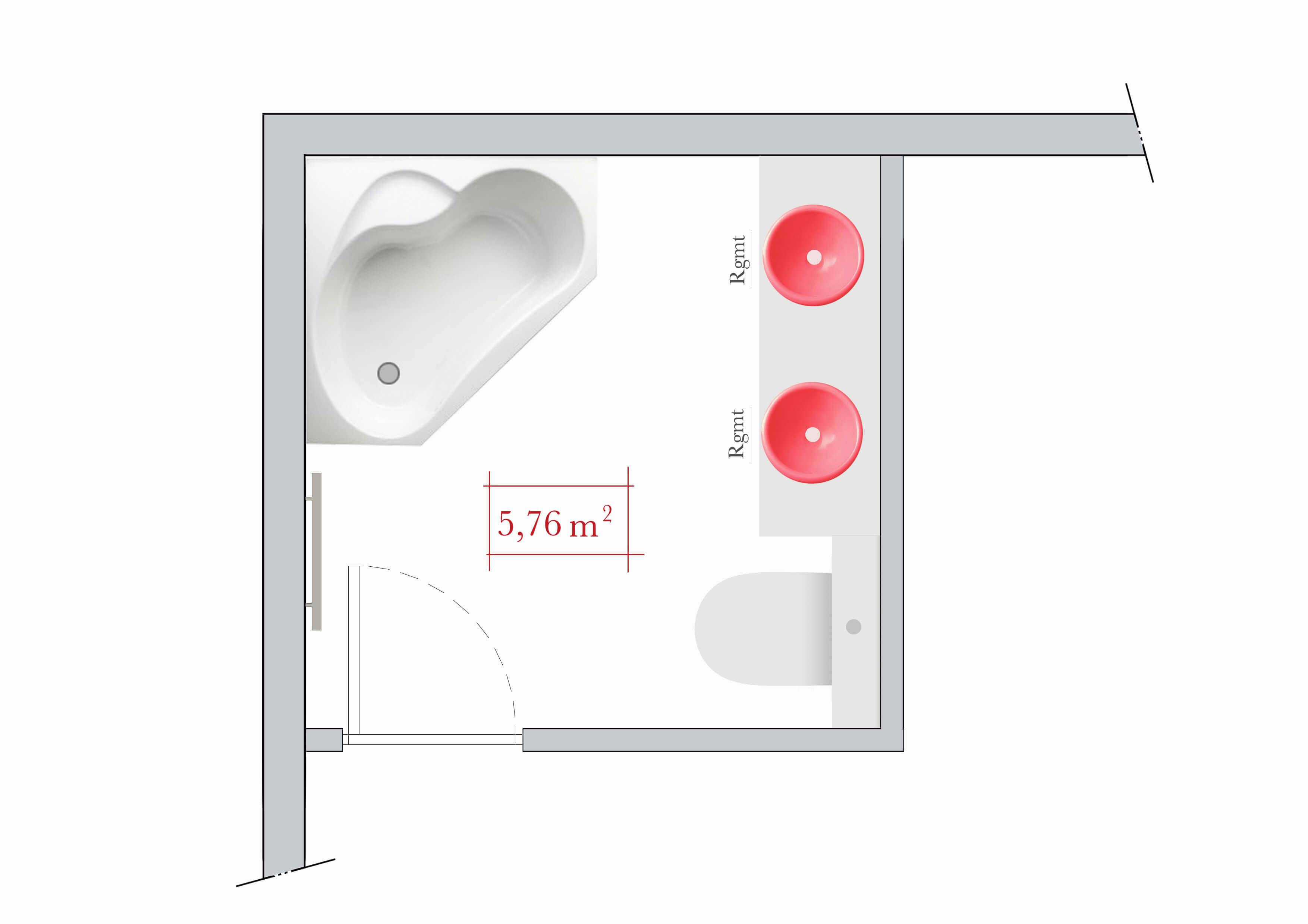 Plan agencement salle de bain 5m2