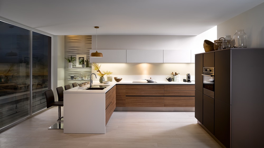 cuisine Cuisinella bois et blanc