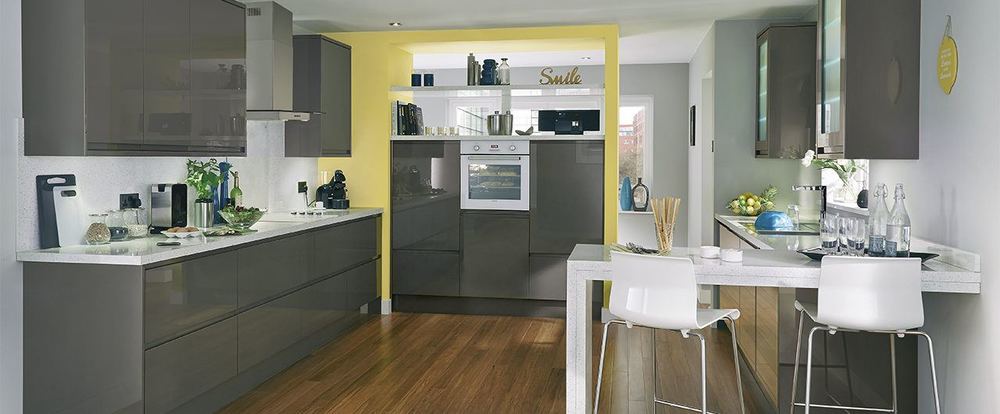 Cuisine Houdan gris graphite