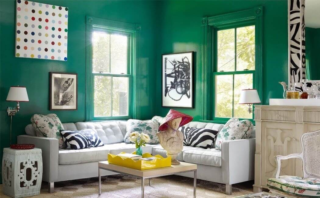 Decoration tendance avec couleur verte