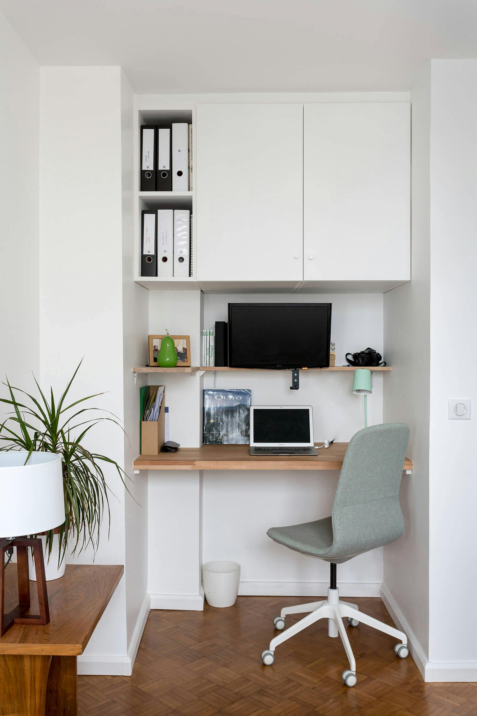 Création d'un coin bureau dans appartement