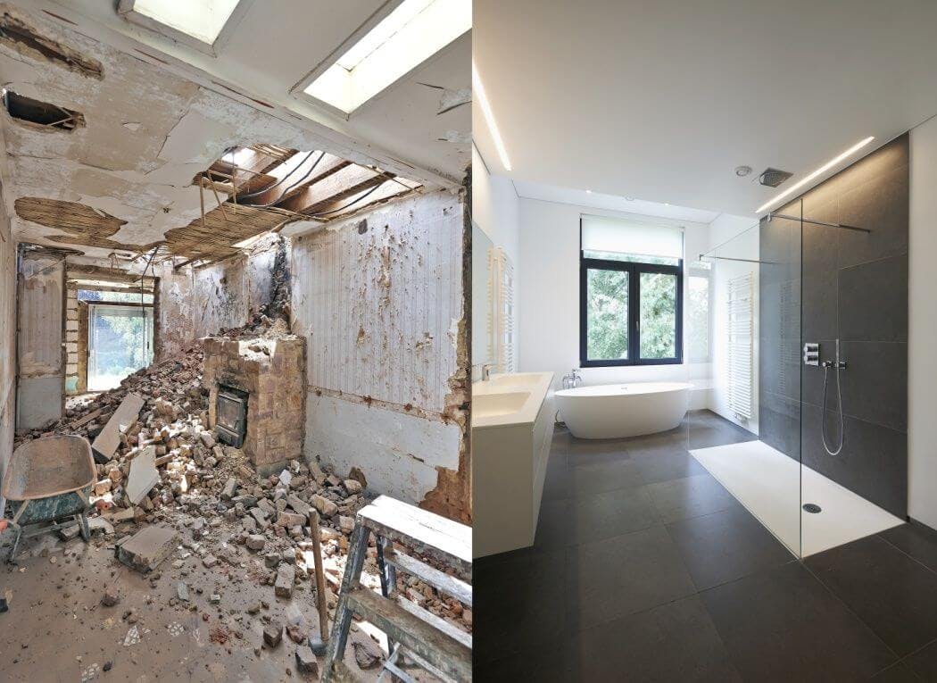 Renovation d'une salle de bain dans une ancienne maison