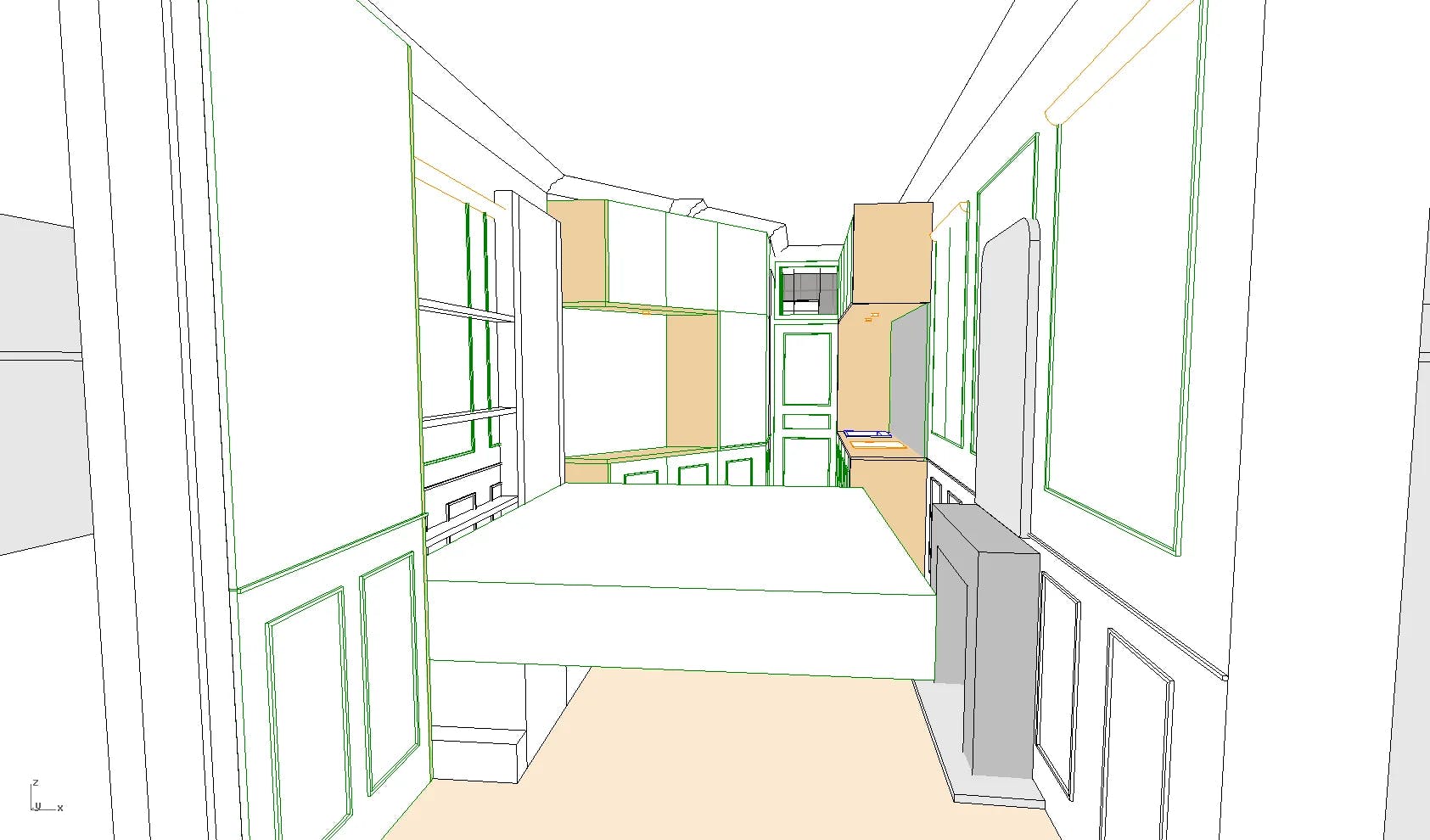 plan 3d studio rénovation